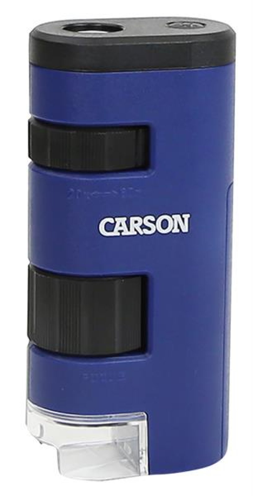 Schwarz/Grau Carson Extrem leistungsstarkes 60-75x MicroMax Taschenmikroskop mit LED-Beleuchtung 